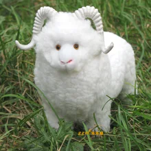 18x17 см знак зодиака Овен модель игрушки, полиэтилен и меха поделки из резины, подарок для украшения d0199