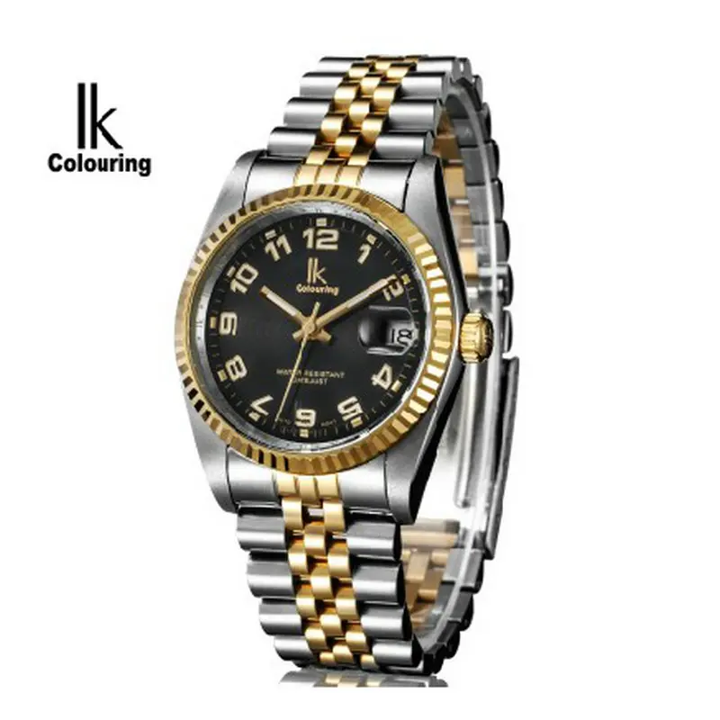 For steel fully-automatic ik mechanical watch calendar waterproof mens watch male fashion commercial watch