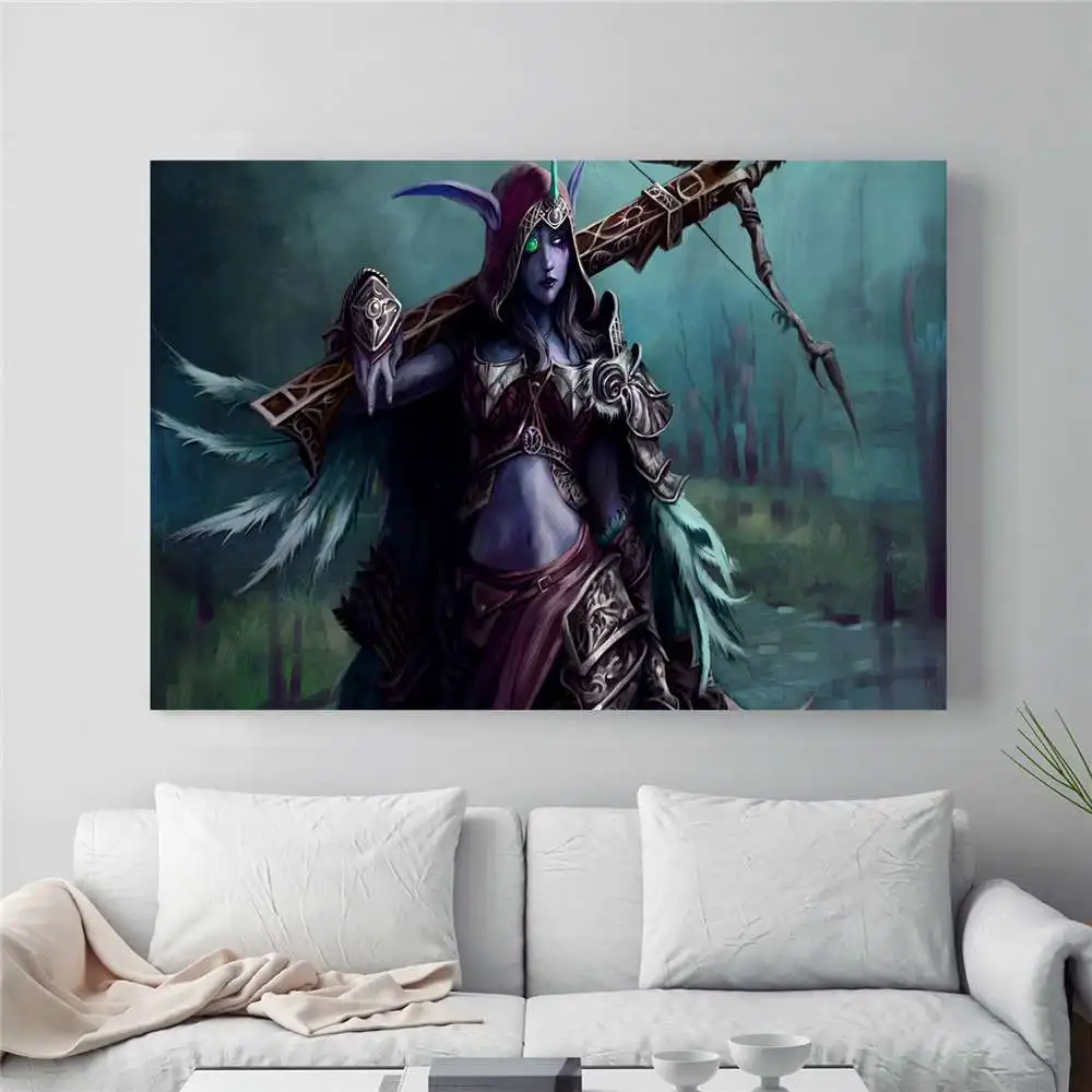 Sylvanas Windrunner WOW игры плакаты и принты настенные художественные декоративные картины холст живопись для гостиной домашний Декор без рамы - Цвет: 7