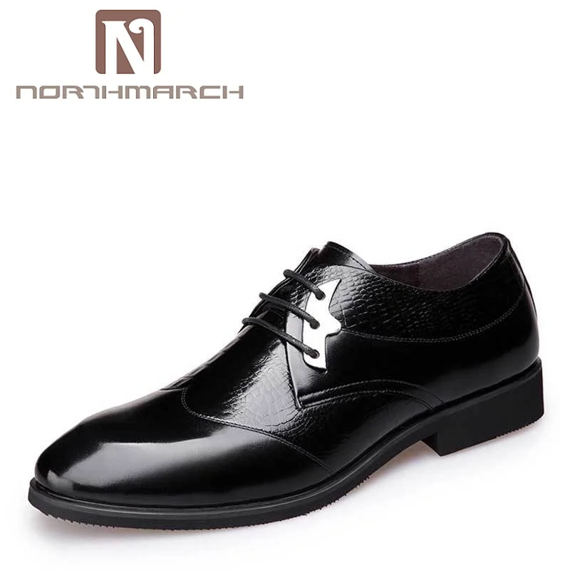 

NORTHMARCH Men Flats Fashion High Quality Leather Shoes Mens Lace Up Business Dress Shoes Oxfords For Men Zapatos Hombre