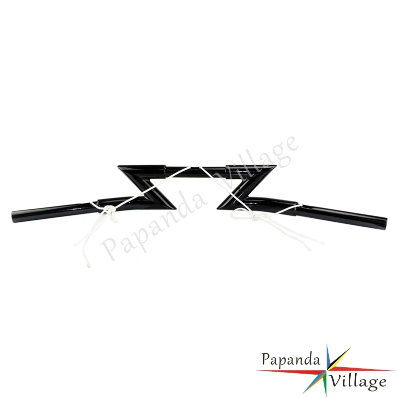 Papanda Motorbike Black 1" Z Bars Handlebar Drag Bar Custom For Harley