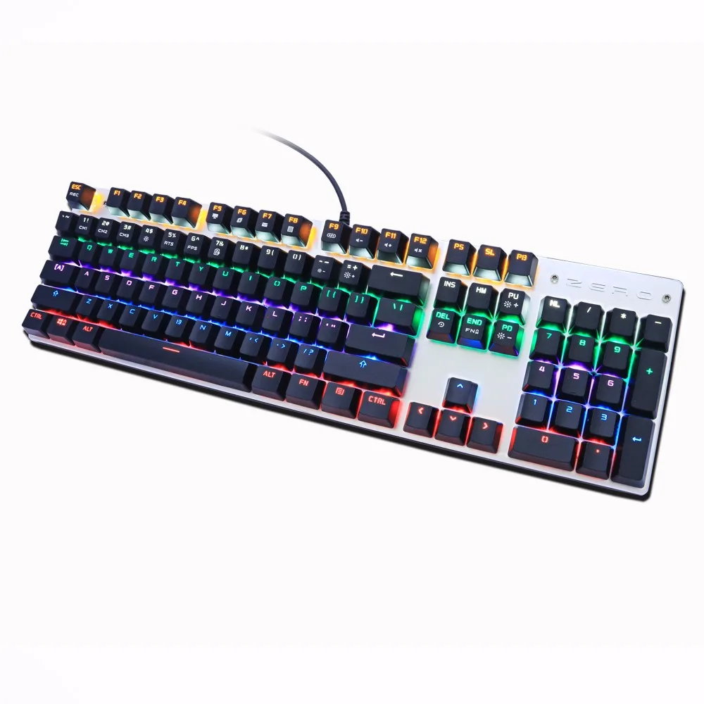 Metoo Edition Mechanical Keyboard 87 keys Blue Switch Gaming Keyboards for Tablet Desktop Russian sticker