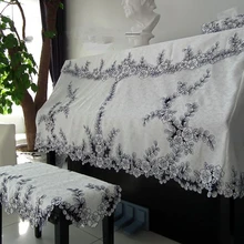 Голубая роза серия деревенский, ткань, искусство Китайская вышивка Чехол для пианино табурет