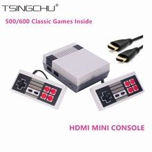 Retro Family HDMI Mini TV Video Game Console HD Output Classic Handheld Game Player Built-in 500/600 Games Dual Gamepad Controls