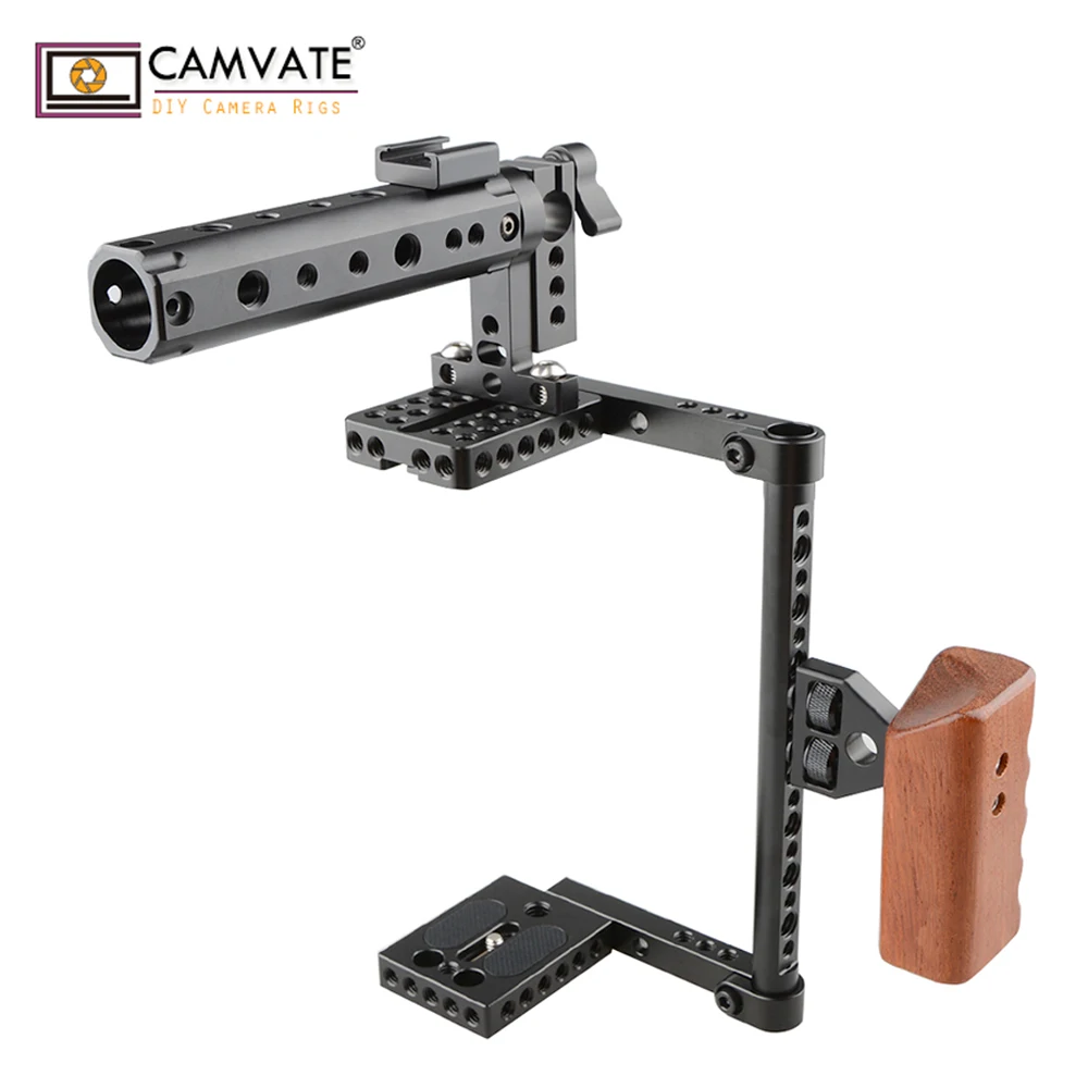 CAMVATE Universal Cage Top Handle Wood Grip for