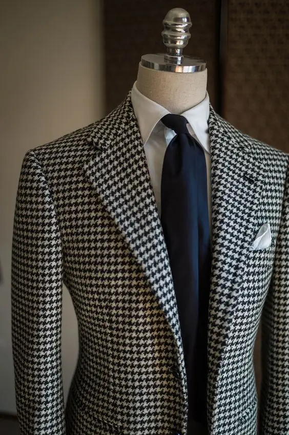 2018 New Brand Black Pattern Men Suit Tuxedo Slim Fit 3 Piece Jacket Groom Blazer Prom Casual Wedding Suits Terno Masculino