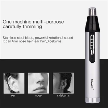 

3 In1 Electric Lady Shaver Razor Epilator Women Facial Hair Removal For Nose Ear Temple Sideburns Eyebrow Trimmer Men Trimer 467