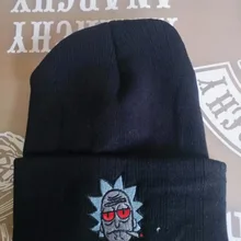 Rick шапки курить эластичный бренд вышивка Рик и Морти шапочка теплые зимние трикотажные изделия Skullies анимация лыжные красные глаза