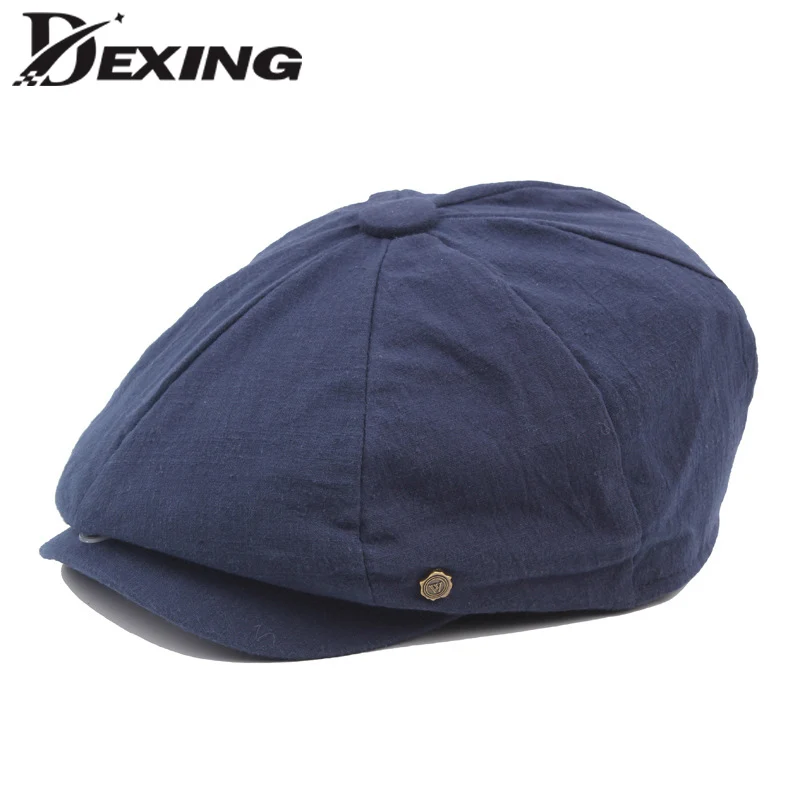 

2019 Gatsby Spring Summer Button Men Women Beret Hat Ivy Hat Golf Driving Flat Cabbie Flat Peaky Casual Newsboy Cap Blinders Hat