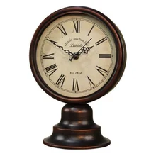 Estilo Europeo Vintage decoración del hogar reloj de mesa mejor regalo creativo Metal reloj Sala TV gabinete escritorio decoración LF76