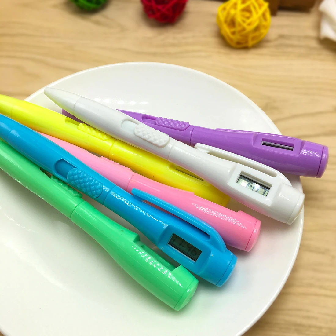 FangNymph 1 pcs Electronic Watch Pen for Office Clock Electronic Test Ball Pen Kawaii Creative Office Supplies Ballpoint Pens