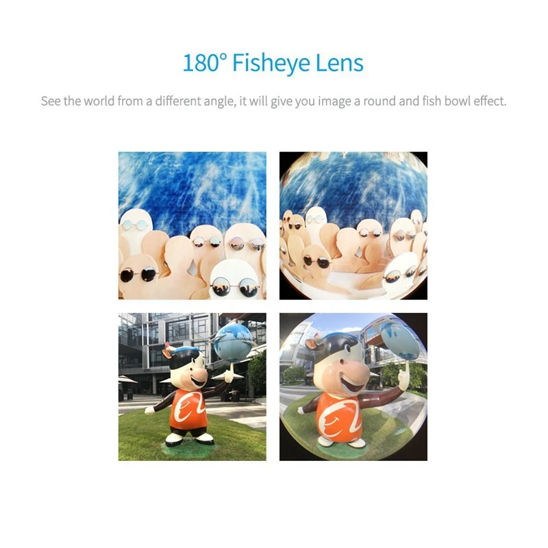 Lieqi Phone Camera Lens, Upgraded Version 0.65X Wide Angle Lens+ 180° Fisheye Lens+ 10X Macro Lens, Clip on 3 in 1 Cell Phon