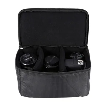 

Black DSLR Partition Padded Camera Bag Insert Case Divider Waterproof built-in Insert Camera Bag