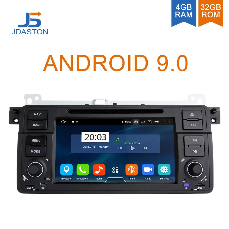 

JDASTON 1 DIN Octa Core 4GB+32G Android 9.0 Car DVD Player For BMW E46 M3 Rover 3 Series Multimedia Video GPS Navigation Radio