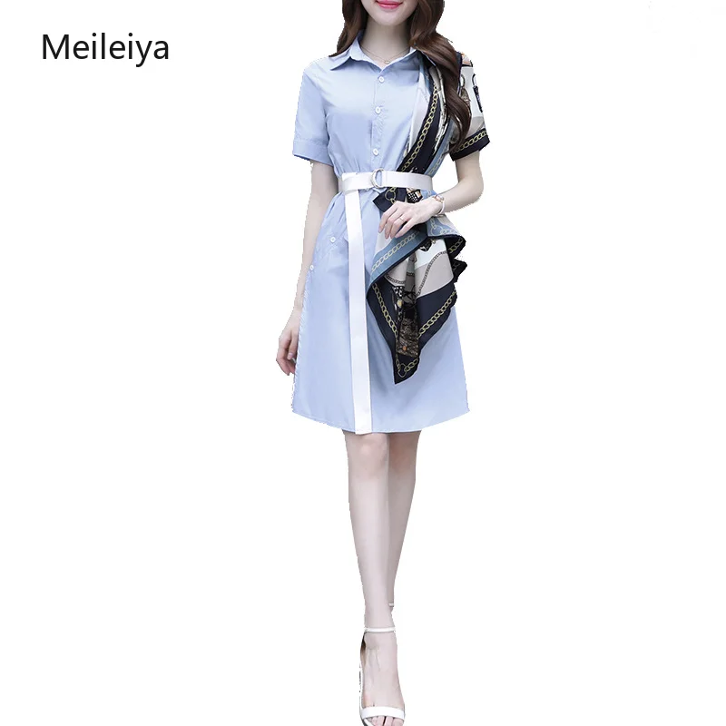 Women's Printed Belt Irregular Dress 2019 Summer New Foreign Temperament Waist Slimming French Ladies Goddess Fan | Женская одежда