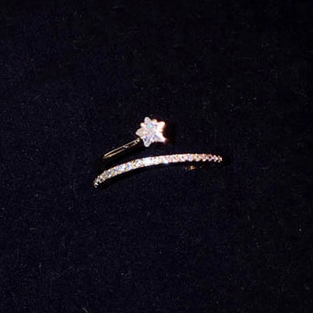 MIGGA Di Alta Qualità Zircone Cubico CZ Crystal Star Anello per le Donne Bague G MIGGA Di Alta Qualità Zircone Cubico CZ Crystal Star Anello per le Donne Bague G