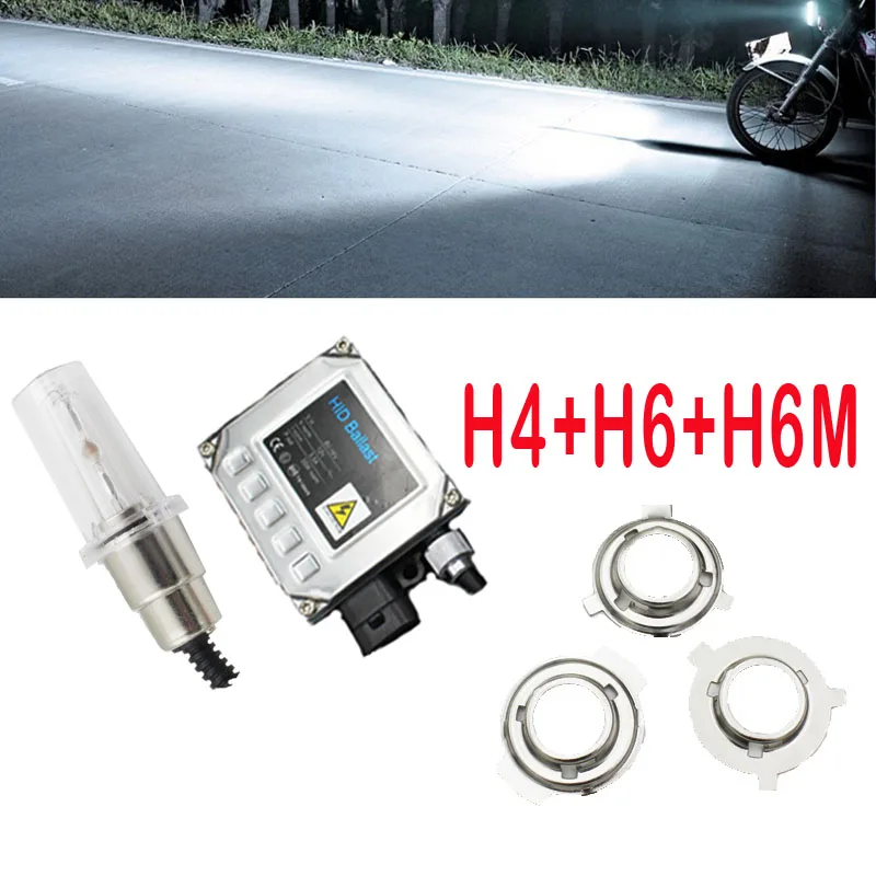 

motorcycle light bulb xenon h4 kit H4 H6 Mh6 Socket motorcycle headlamp super bright G5 Slim Ballast 4300K 6000K 8000K 12000K