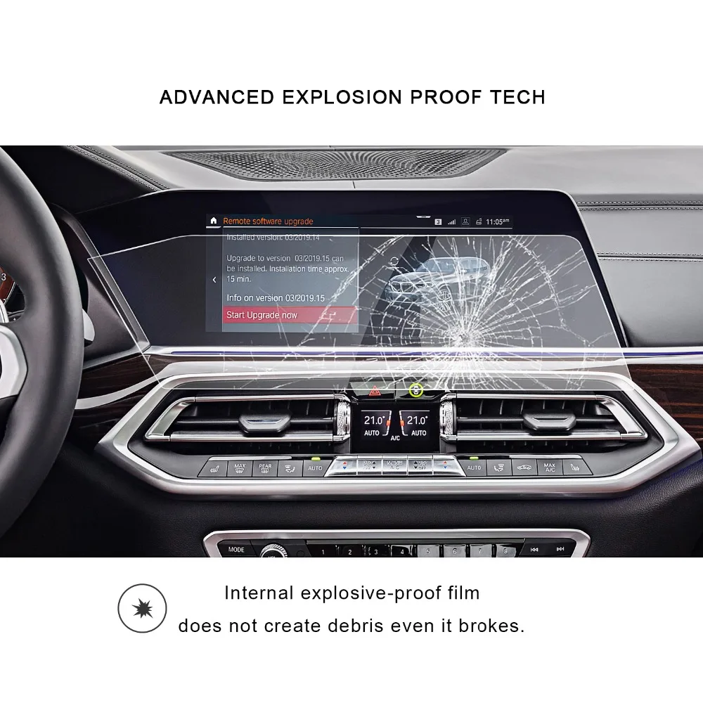 Дешево RUIYA Защита экрана для BMW X5 G05 12,3 дюймов левый руль автомобильный навигационный центр сенсорный дисплей, 9H защитная пленка из закаленного стек...