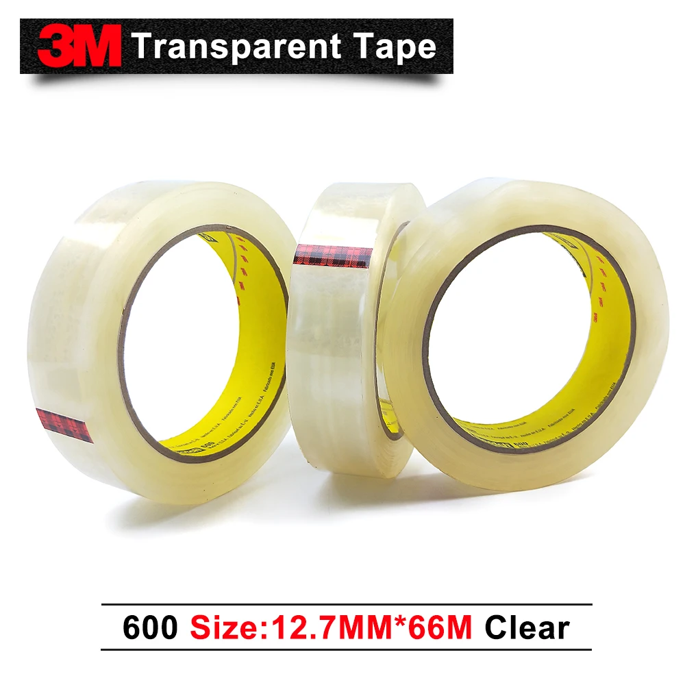 

3M 600 scotch tape with gummed paper made in USA/testing tape/Ruban transparent Cinta transparente/12.7MM*66M/10rolls/lot