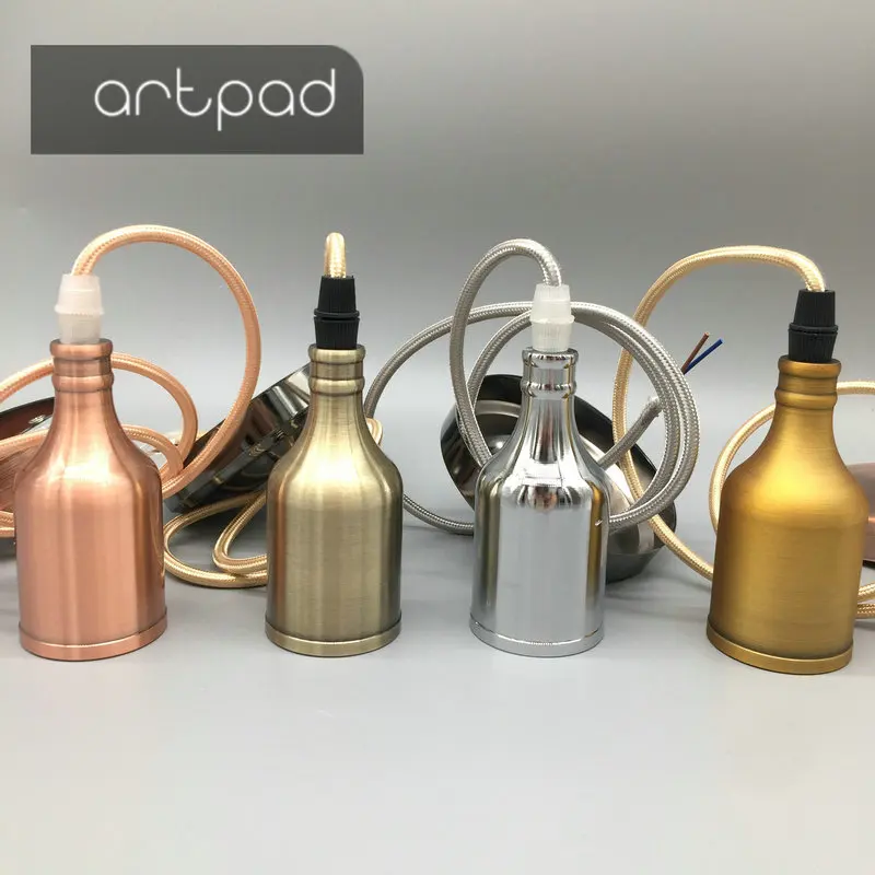 

Artpad 2 PCS/ LOT Vintage Retro Metal Lamp Holders Sockets Dining Room Hall Restaurant Bar Cafe Lighting E27 Pendant Lamp Holder