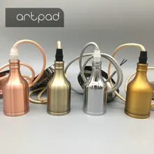 Artpad 2 PCS/ LOT Vintage Retro Metal Lamp Holders Sockets Dining Room Hall Restaurant Bar Cafe Lighting E27 Pendant Lamp Holder