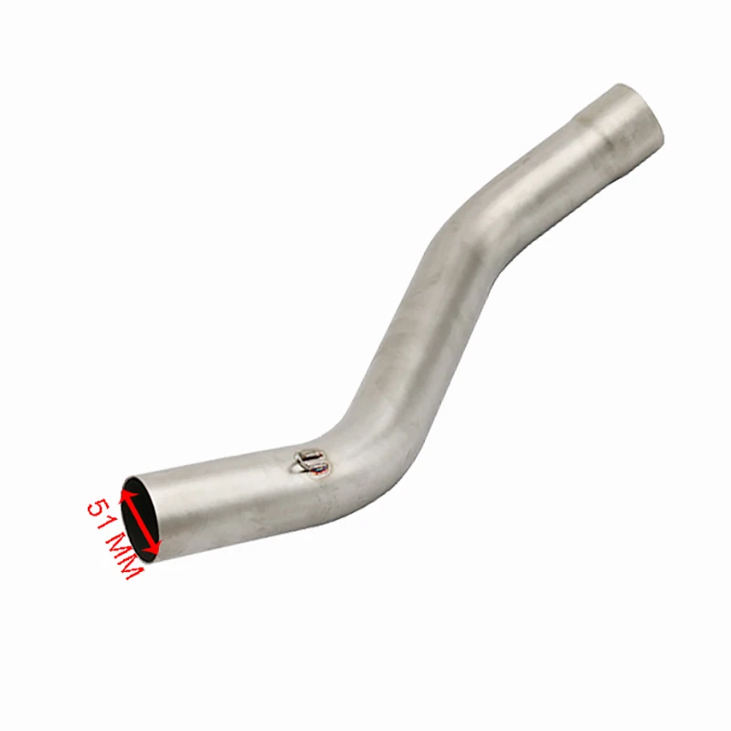 Ninja ZX6R ZX636 Exhaust System Pipe Titanium Alloy Mid Link Pipe Motorcycle Exhaust Modified Slip On For Kawasaki ZX6R 2009-19