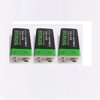 

USB 9V BATTERY 3PCS 9V Battery 1180mAh micro USB Rechargeable Lipo Battery