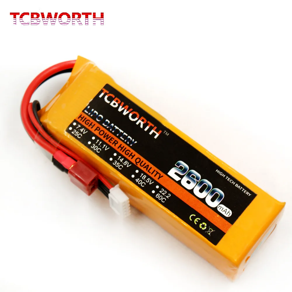 TCBWORTH 5S RC LiPo батарея 18 5 v 2600mAh 35C для радиоуправляемый самолет Квадрокоптер Quadrotor