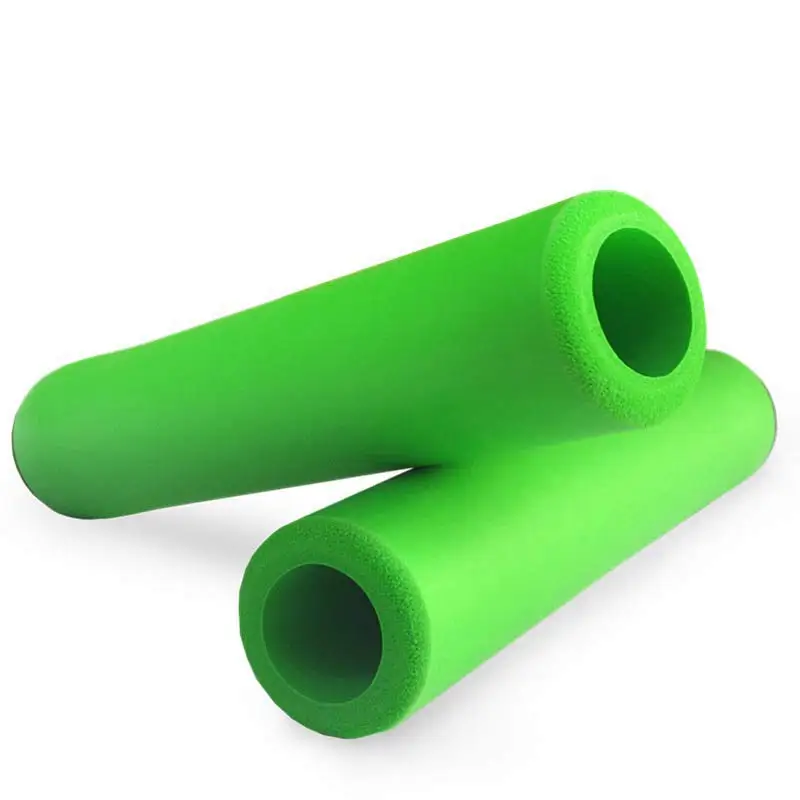 Акула Тигр 1 пара 130 мм Упоры для рук на руль велосипеда ультра легкие амортизационные велосипедные ручки набор силикагель ручка горные ручки для велосипедного руля - Цвет: Зеленый