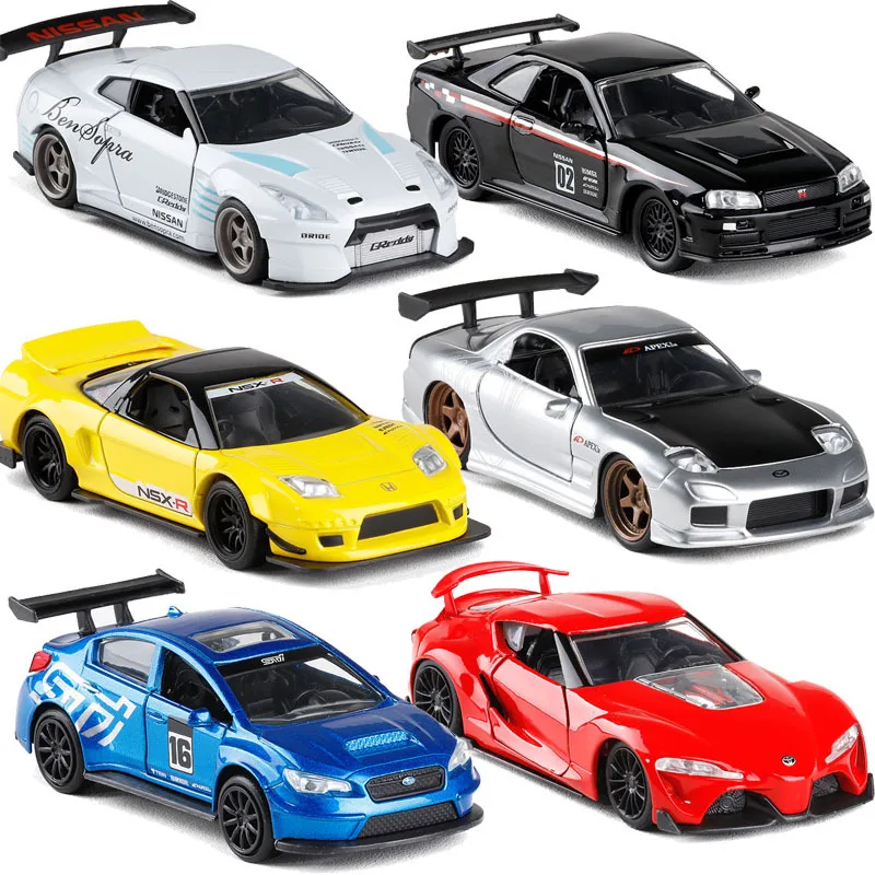 

Alloy mkd3 Scale Car Models Die-cast coche carro Toys for Children 1:32 auto Vehicle Subaru toyota honda NSX GTR Pull back car