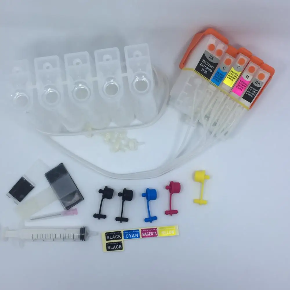 Continuous Ink Supply System /& Ink Set for Epson Workforce WF-2520 WF-2530 CISS