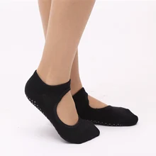 Брендовые новые круглые носки для йоги, Женские Балетные танцевальные носки, нескользящие спортивные хлопковые носки с лентами, носки для фитнеса с пальцами donna