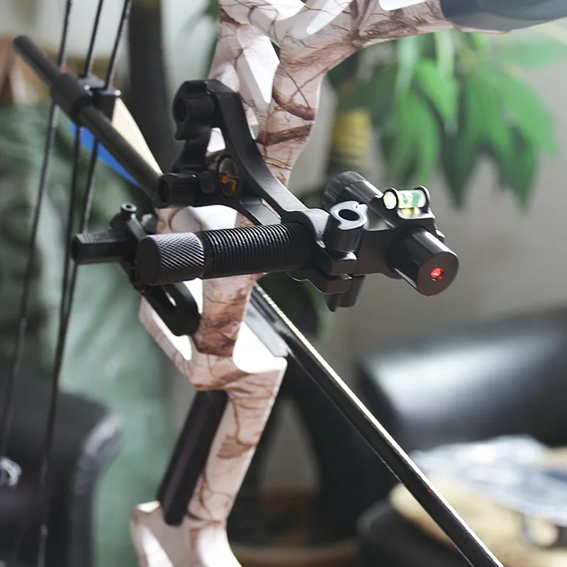 

Archery Compound Bow Red Laser Sight Aluminum Center Laser Aligner with 360 Degree Rotating Head and Body for Hunting