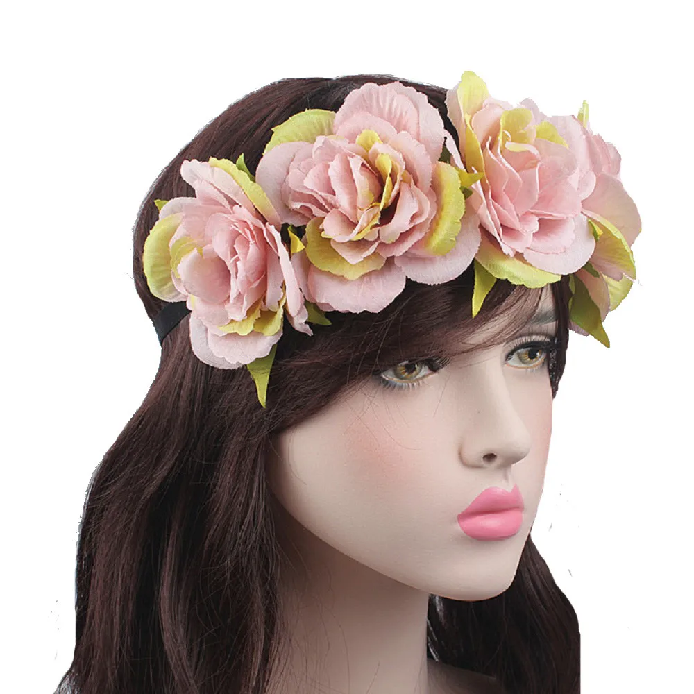 Buy Bohemian Floral Headbands Elastic Flower Hair