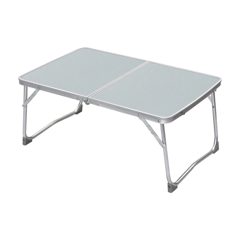 Маленький 62x41x28 см/24,4x16,1x1" ПК ноутбук стол кровать стол Кемпинг пикника барбекю(серебристо-белый