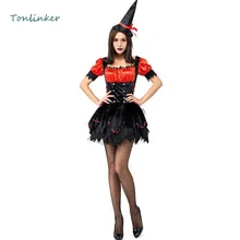 Halloween Costume Sexy Lovely Small Witch Costumes Adult Women Party Carnival Stage Cosplay Fancy Dress цена Halloween Costume Sexy Lovely Small Witch Costumes Adult Women Party Carnival Stage Cosplay Fancy Dress цены онлайн