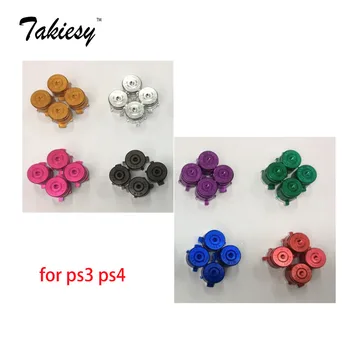 

50 sets/lot 200pcs metal button Aluminum Bullet buttons for Playstation 4 PS4 controller part