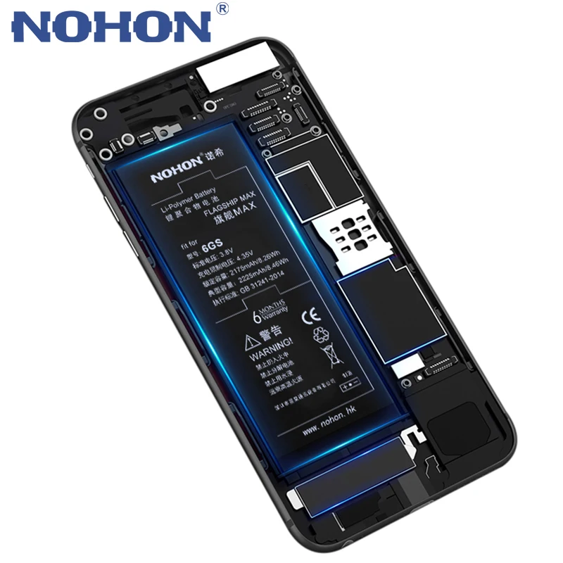 NOHON 2021 Новый аккумулятор для iPhone 6S 6GS сменные Оригинальные аккумуляторы телефонов