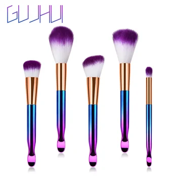 

NEW 5/8 Pcs Makeup Brush Kit Colored Handle Nylon Brush Hair Cosmetic Tools Kit