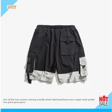 Out-of-the-лидер Летних Продаж окраска комбинезоны Шорты прилив бренд свободные мужчины пара мульти-карман Пятиточечные Штаны