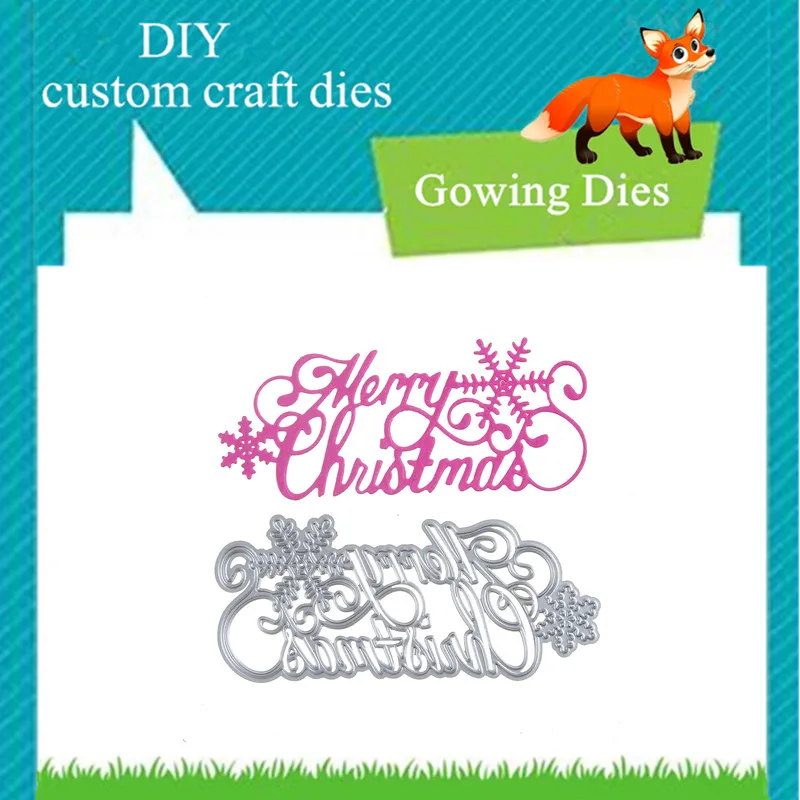 

Hemere Merry Christmas Metal Cutting Dies and Scrapbooking For Paper Making DIY Embossing Stamps Frame Card Craft Die Cut