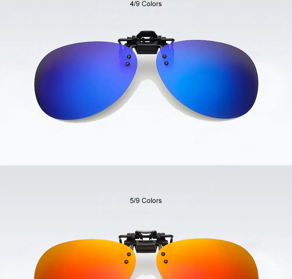 VEGA Polarized Clip On Sunglasses Men Women Pilot Fit Over Glasses with Box Flip Up Sung ( (4)