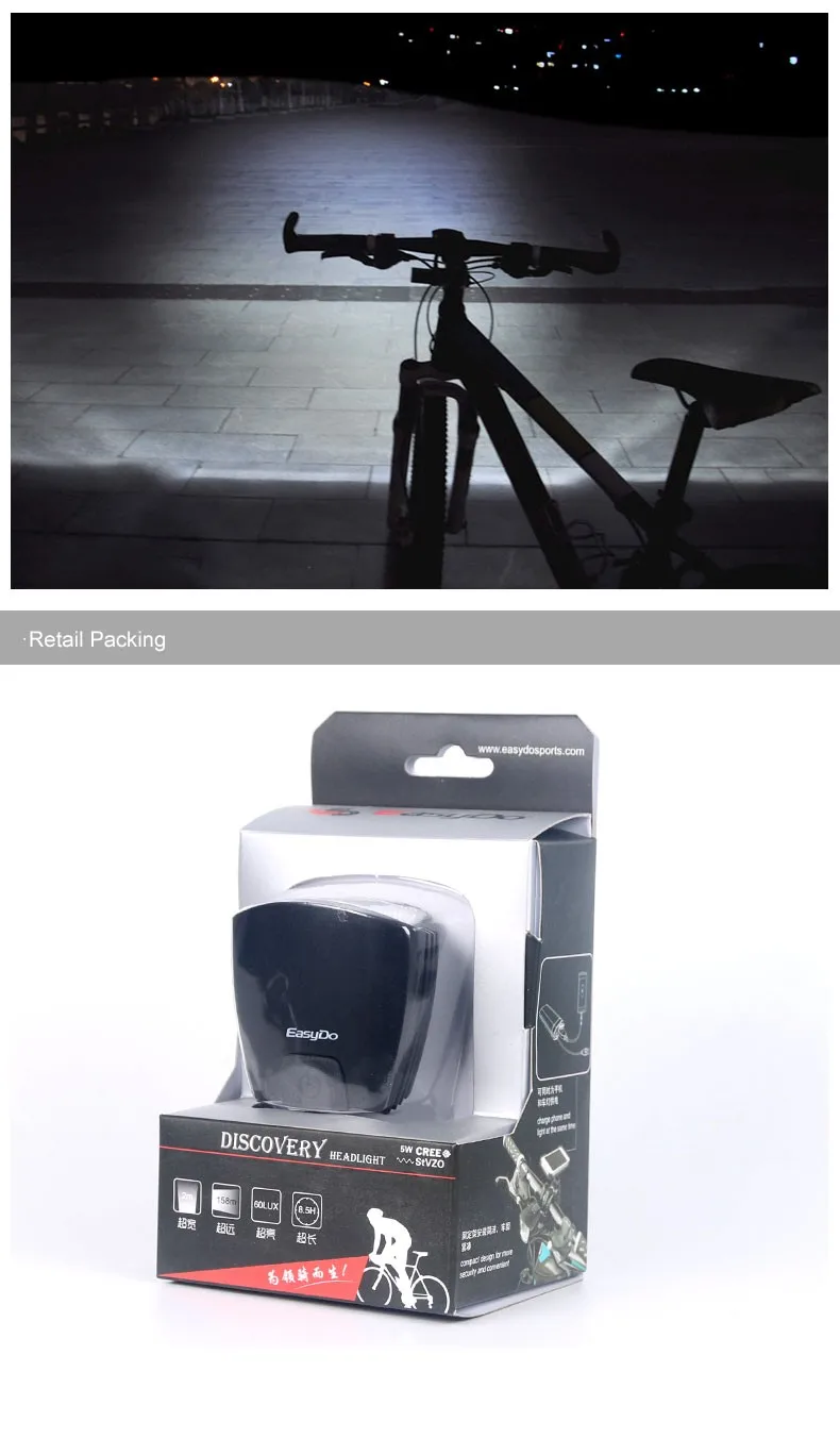 Top Easydo High Quality Bicycle Headlight USB Rechargeable Bike Handlebar LED Lamp Cycling Front Lantern Flashlight STVZO light cont 6 Top Easydo High Quality Bicycle Headlight USB Rechargeable Bike Handlebar LED Lamp Cycling Front Lantern Flashlight STVZO light cont 6