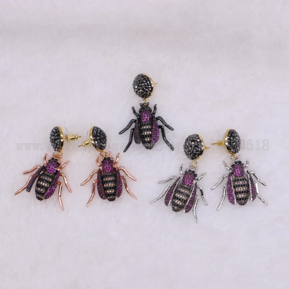 

New Design fashion Bee Insects bugs beet earrings High quality Gift for lady Bee earrings colorful jewelry Earrings 2701