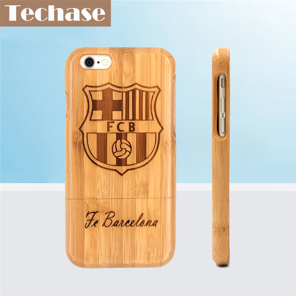 imágenes para Techase Bambú Cajas Del Teléfono Para Bacelona Football Club Para iPhone 6 Caja de Madera Llena de Diseño de Protección Cubre la Parte Trasera Para el iphone 5 imágenes para Techase Bambú Cajas Del Teléfono Para Bacelona Football Club Para iPhone 6 Caja de Madera Llena de Diseño de Protección Cubre la Parte Trasera Para el iphone 5