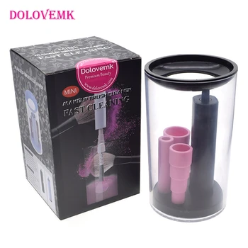 

Dolovemk Makeup Brushes Cleaner & Dryer Set 360 Degree Rotation in Seconds with 3 Rubber Collars Make Up Brushes Washing Tool