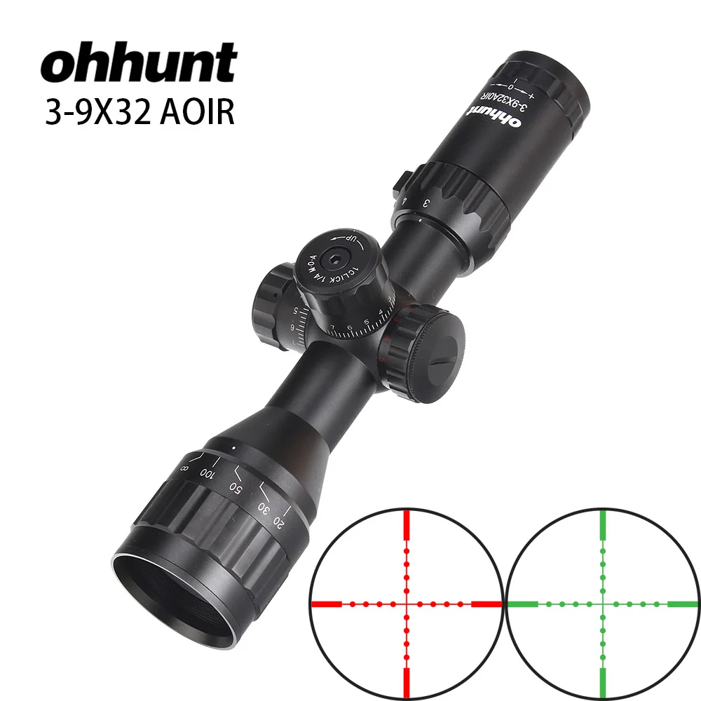 ohhunt 3 9x32 AOIR Compact Hunting Optics Riflescopes Mil dot