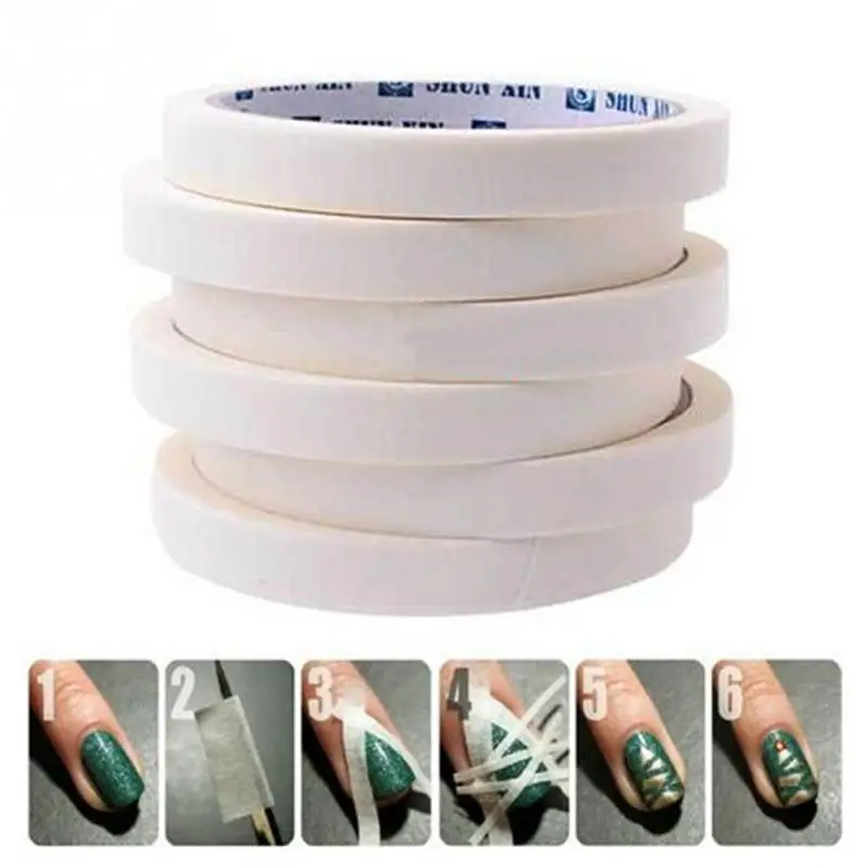 

2PCS Creative Design Nail Art Adhesive Tape 0.5cmx7m Nail Stickers Strong Sticky Glue For DIY Nail Gel Polish Tools