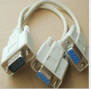 20 шт./лот бесплатная доставка 15 контактный разветвитель VGA Male 2 x Female|vga female|vga male15 pin