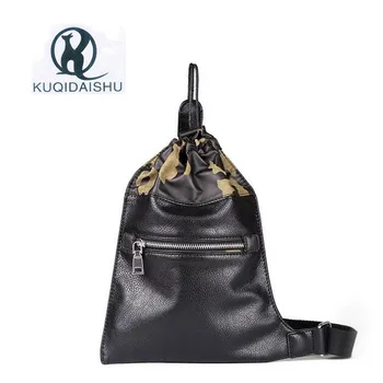 

2017 New Camouflage PU Leather Mens Chest Bags Fashion Casual Travel Crossbody Bag Man Sling Messenger Bag